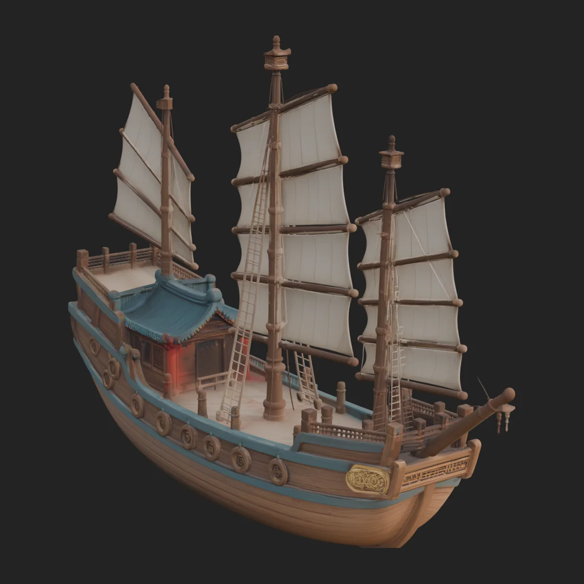 Chinese Junk Ship Model Design 19