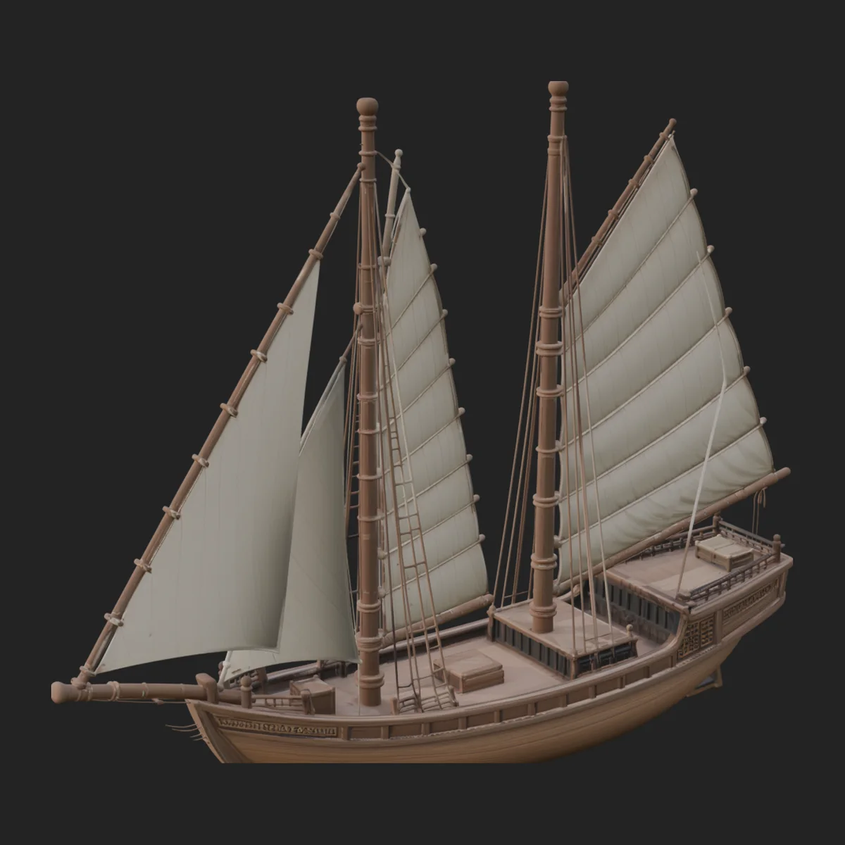 Chinese Junk Ship Model Design 2