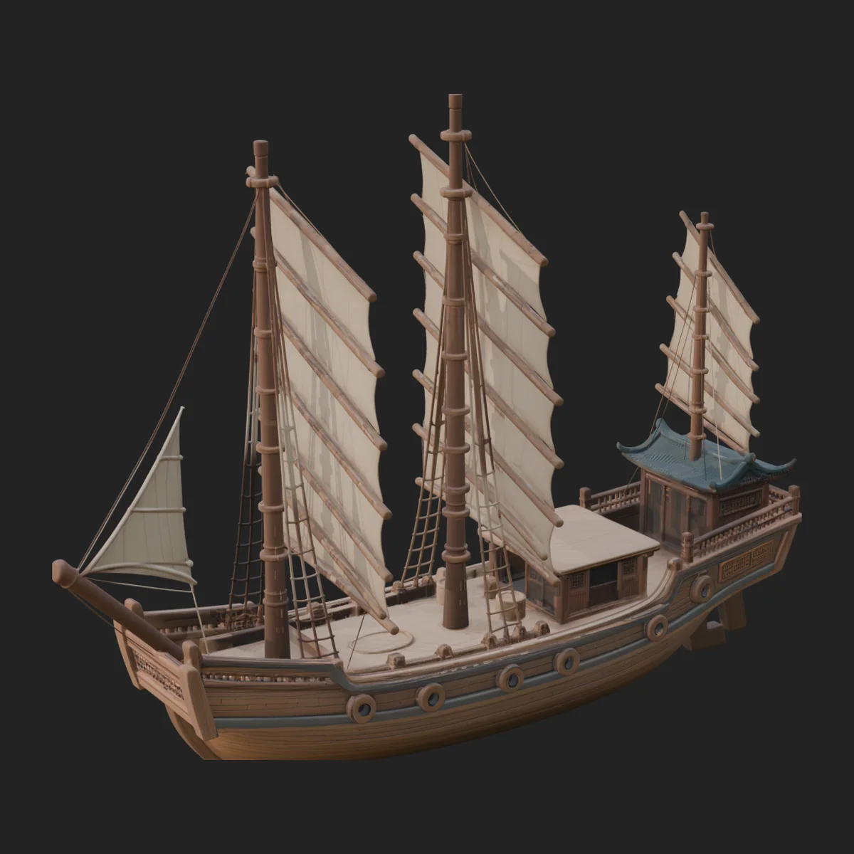 Chinese Junk Ship Model Design 20