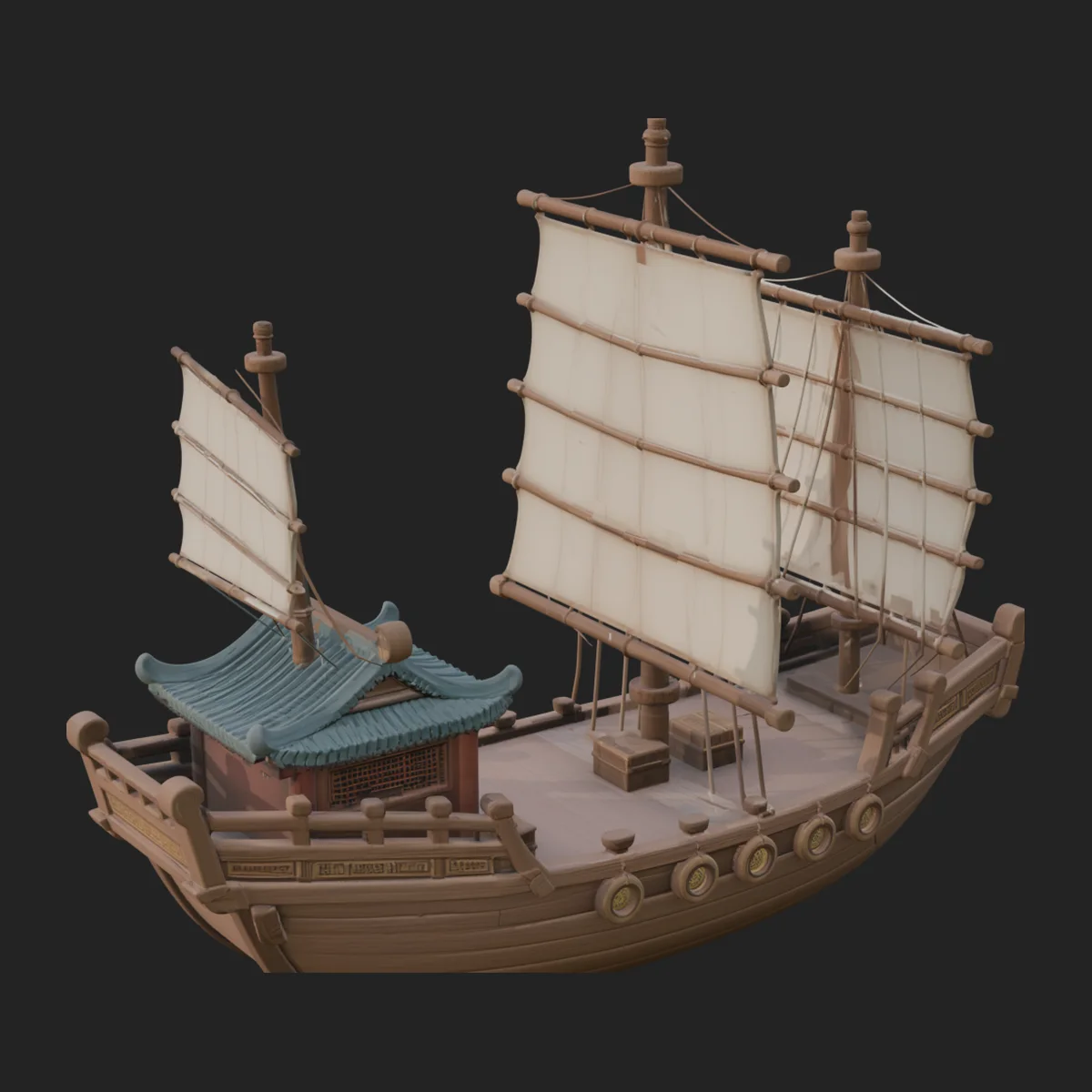 Chinese Junk Ship Model Design 22