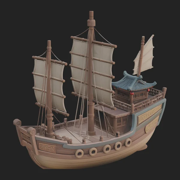 Chinese Junk Ship Model Design 28