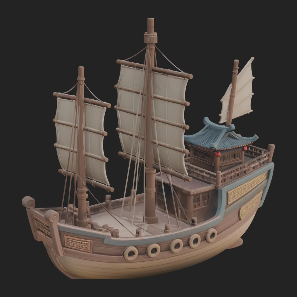 Chinese Junk Ship Model Design 28