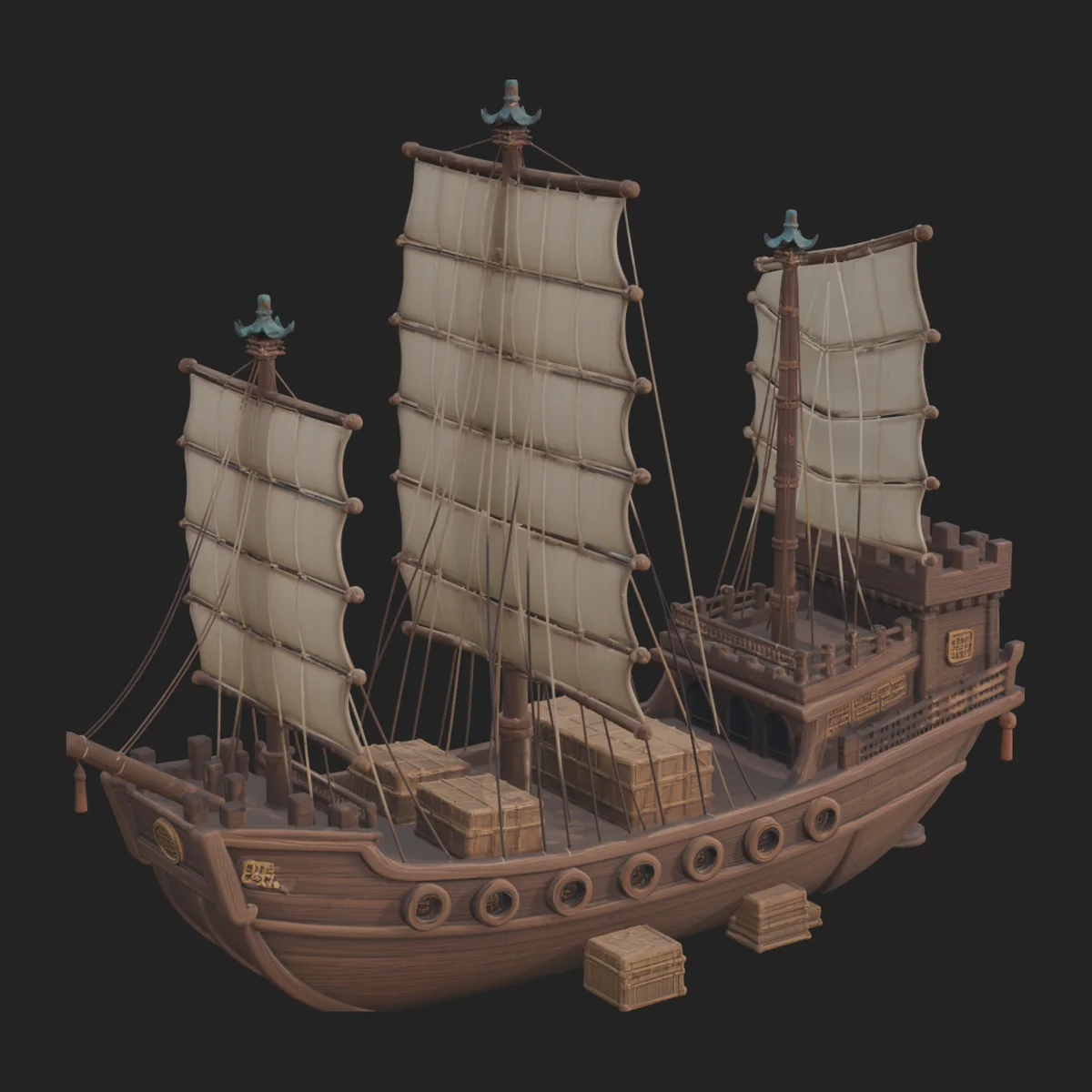 Chinese Junk Ship Model Design 29