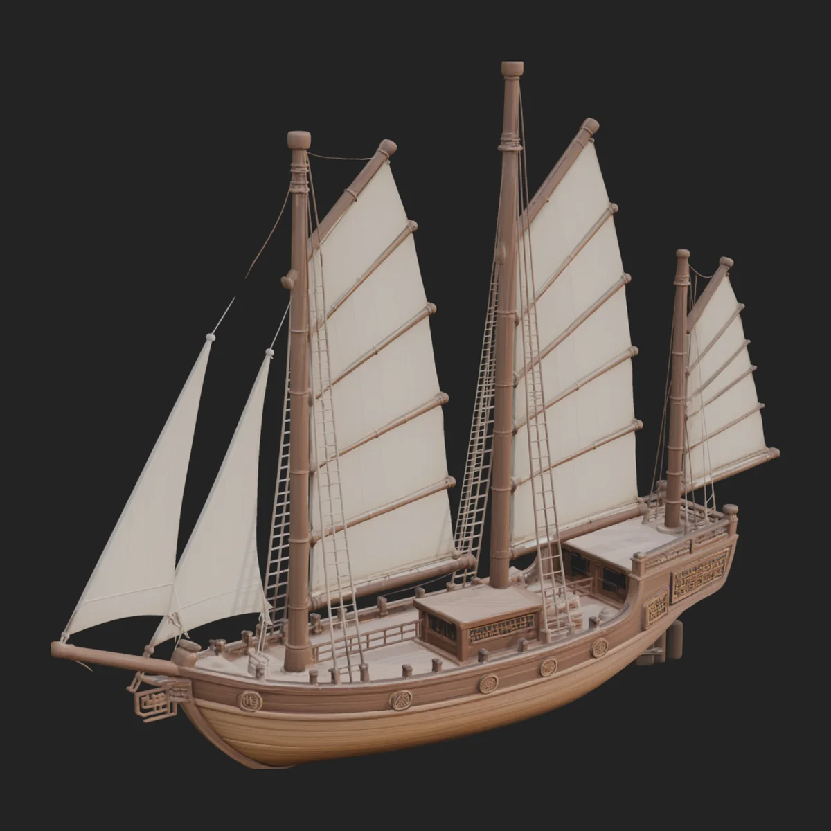 Chinese Junk Ship Model Design 3