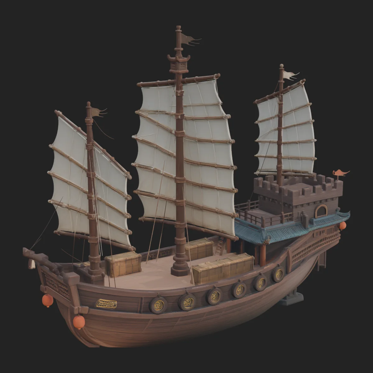 Chinese Junk Ship Model Design 32