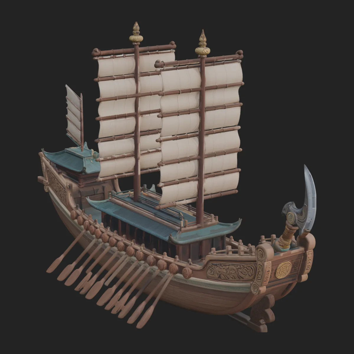 Chinese Junk Ship Model Design 34