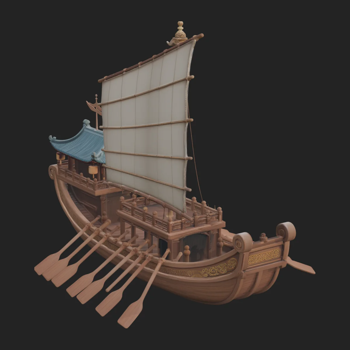 Chinese Junk Ship Model Design 37