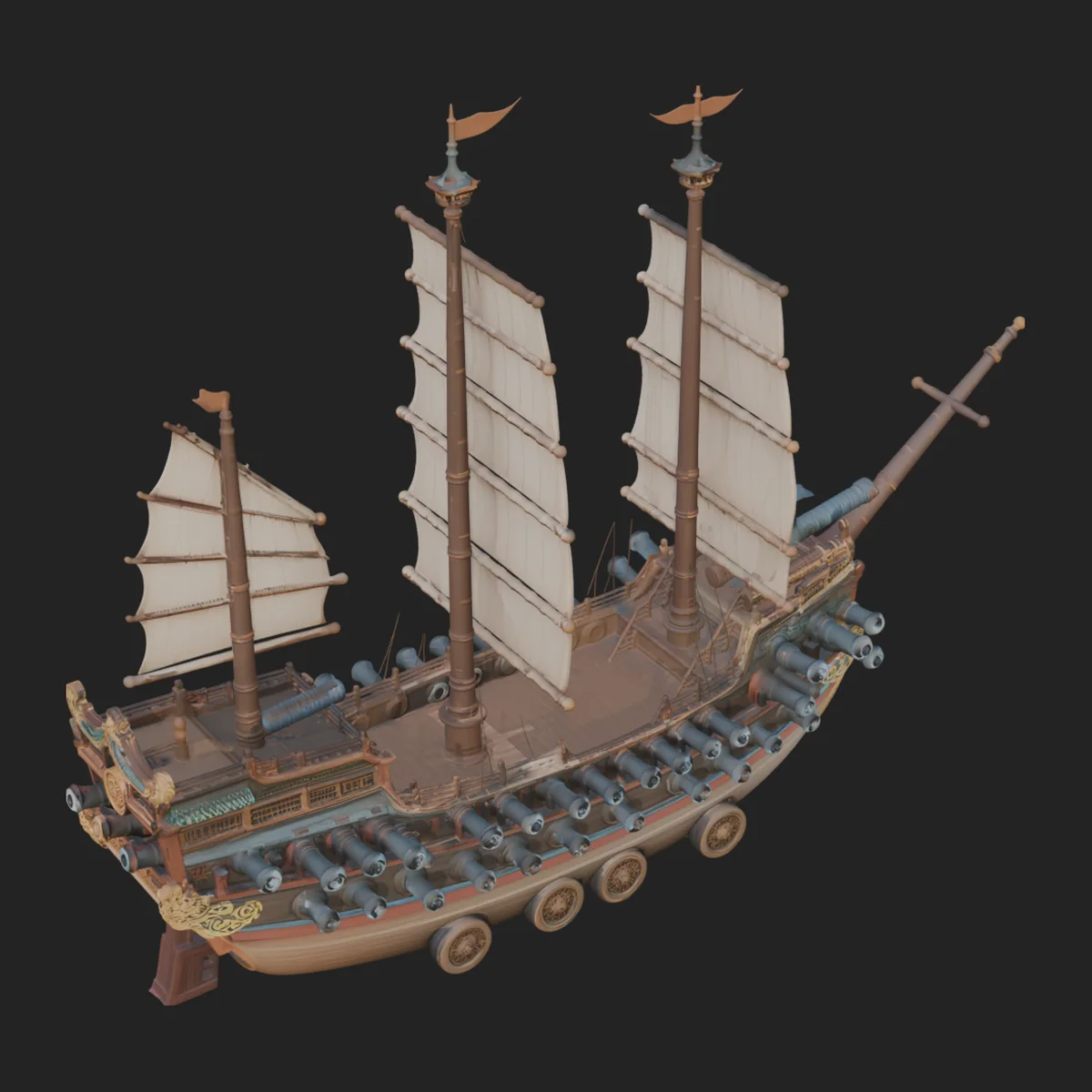 Chinese Junk Ship Model Design 43
