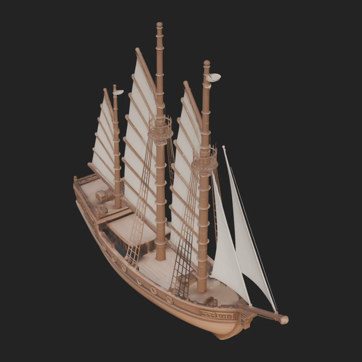 Chinese Junk Ship Model Design 5