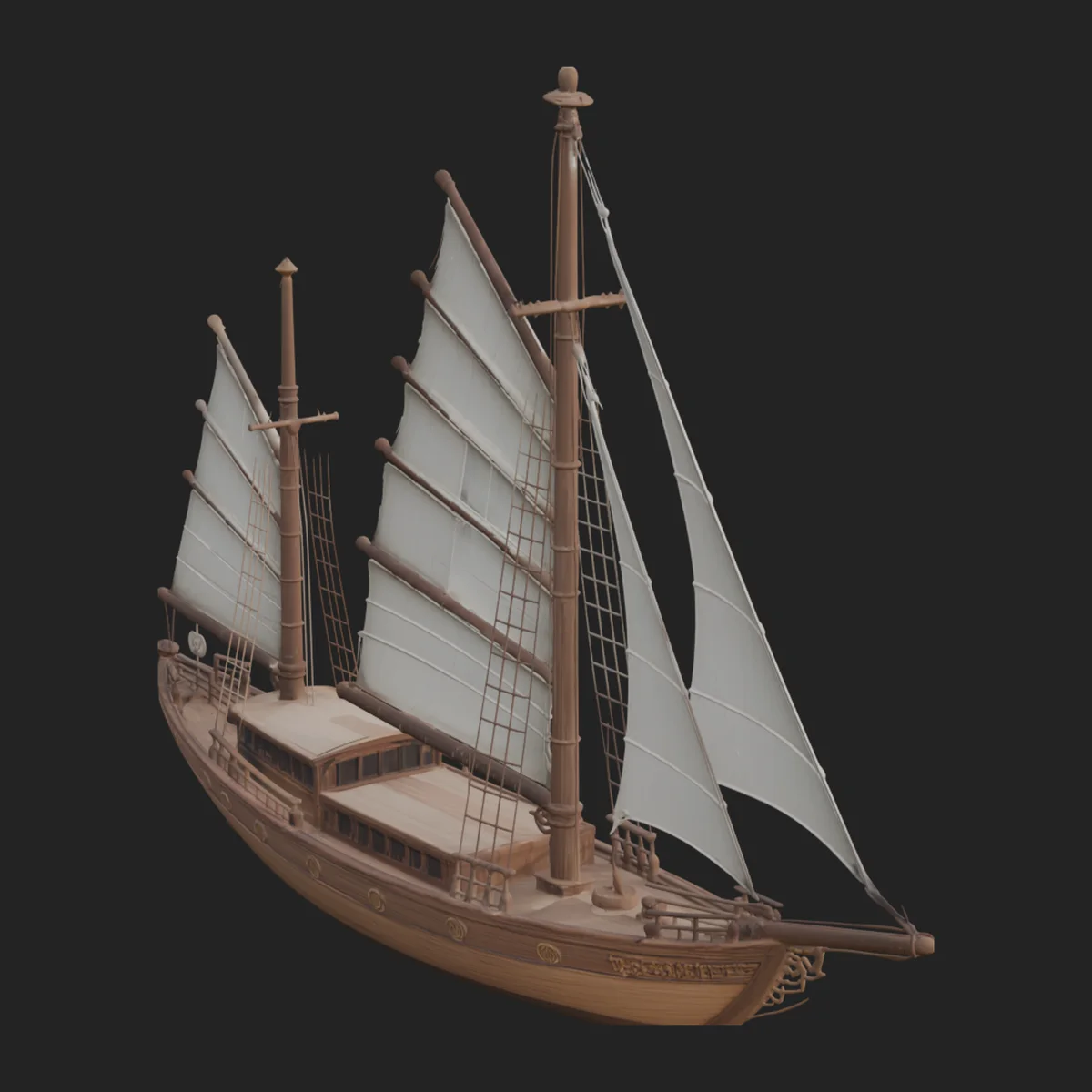 Chinese Junk Ship Model Design 9