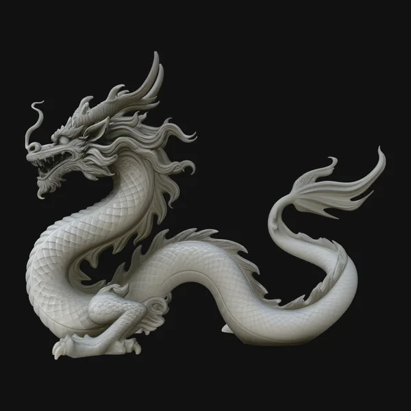 Chinese Serpent Dragon Statue Design 1