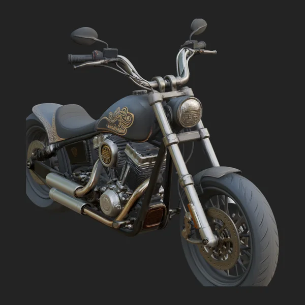 Chopper Motorcycle Model Design 8