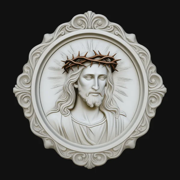 Christ Crown of Thorns Medallion Pendant Design 2