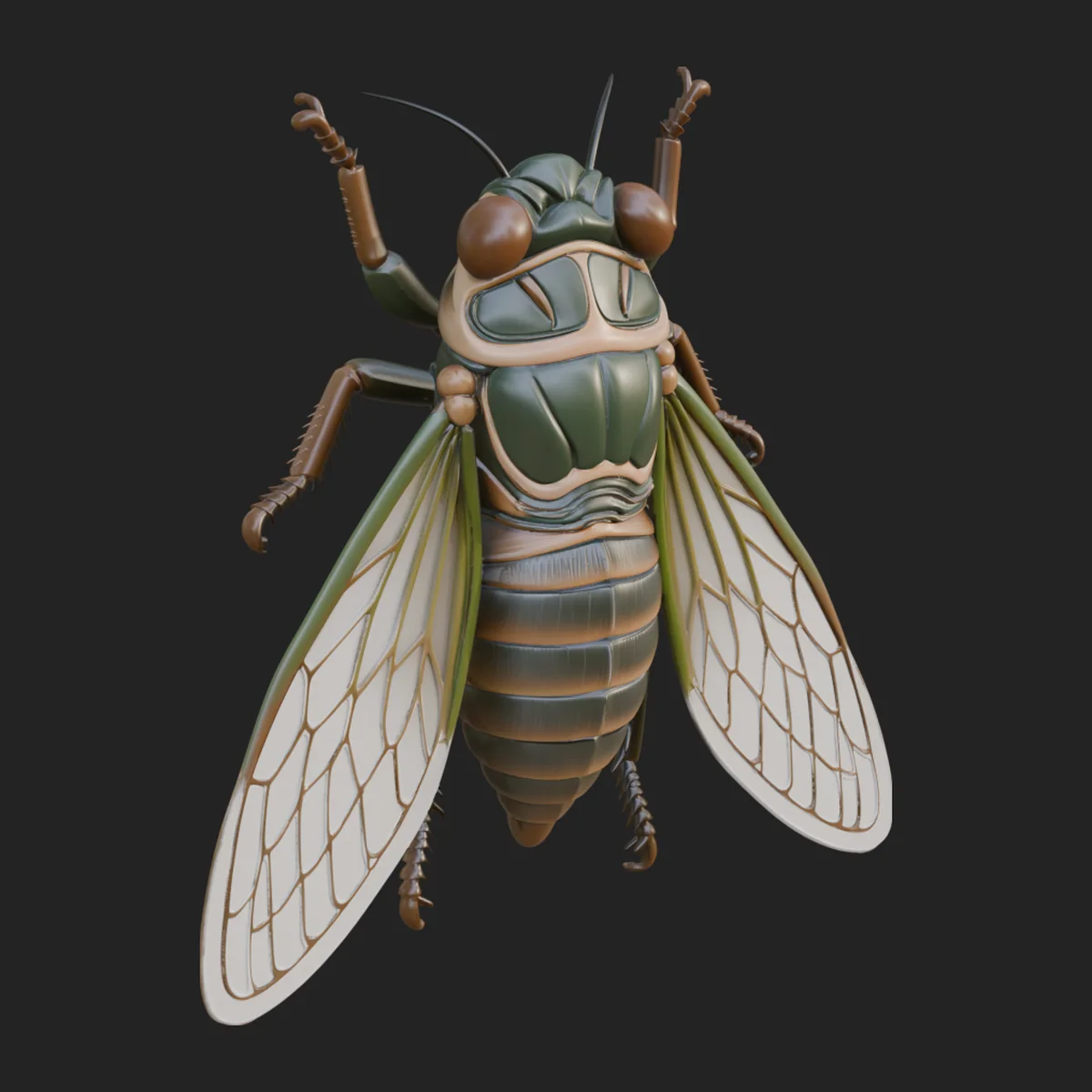 Cicada Statue Design 2