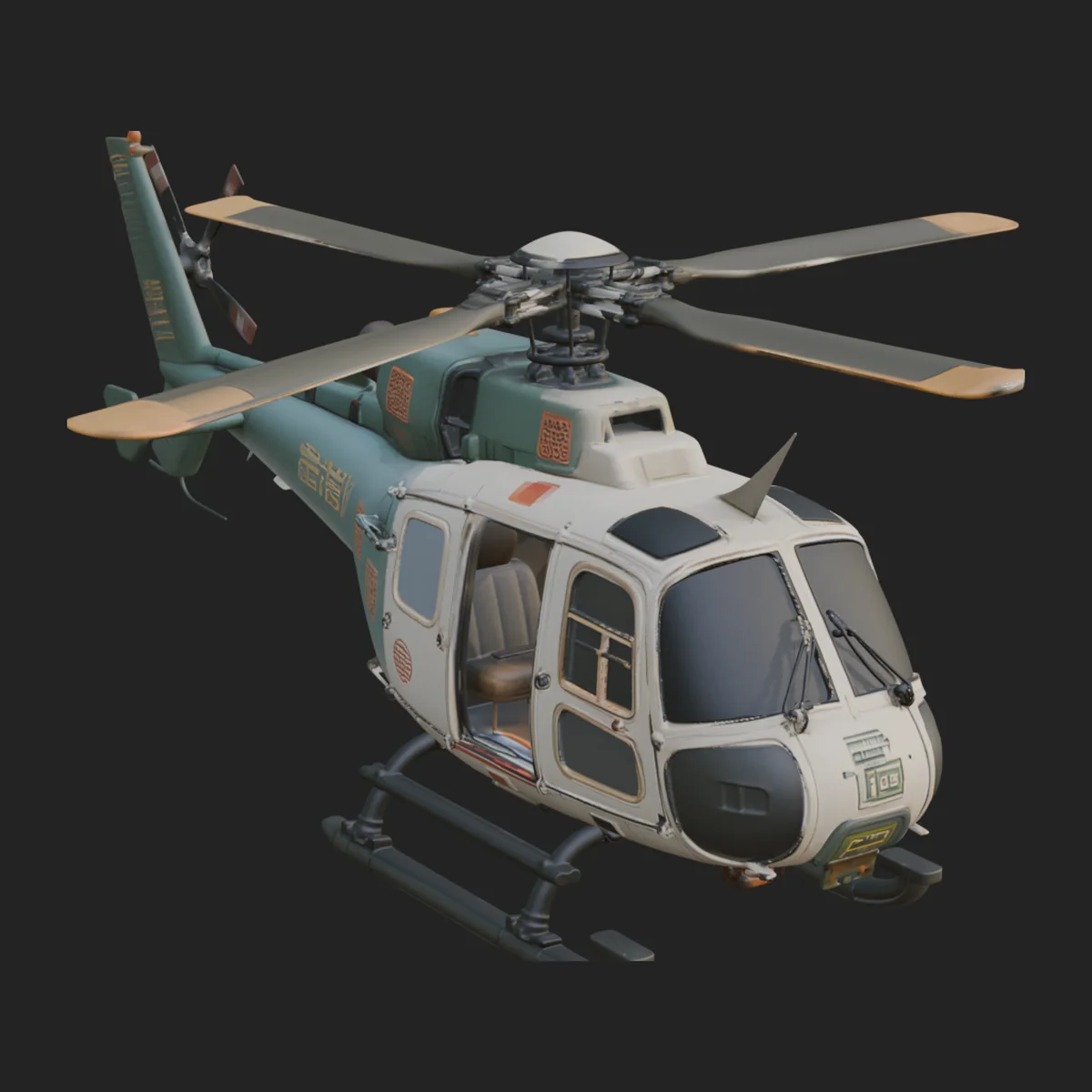 Civil Helicopter Model Design 12