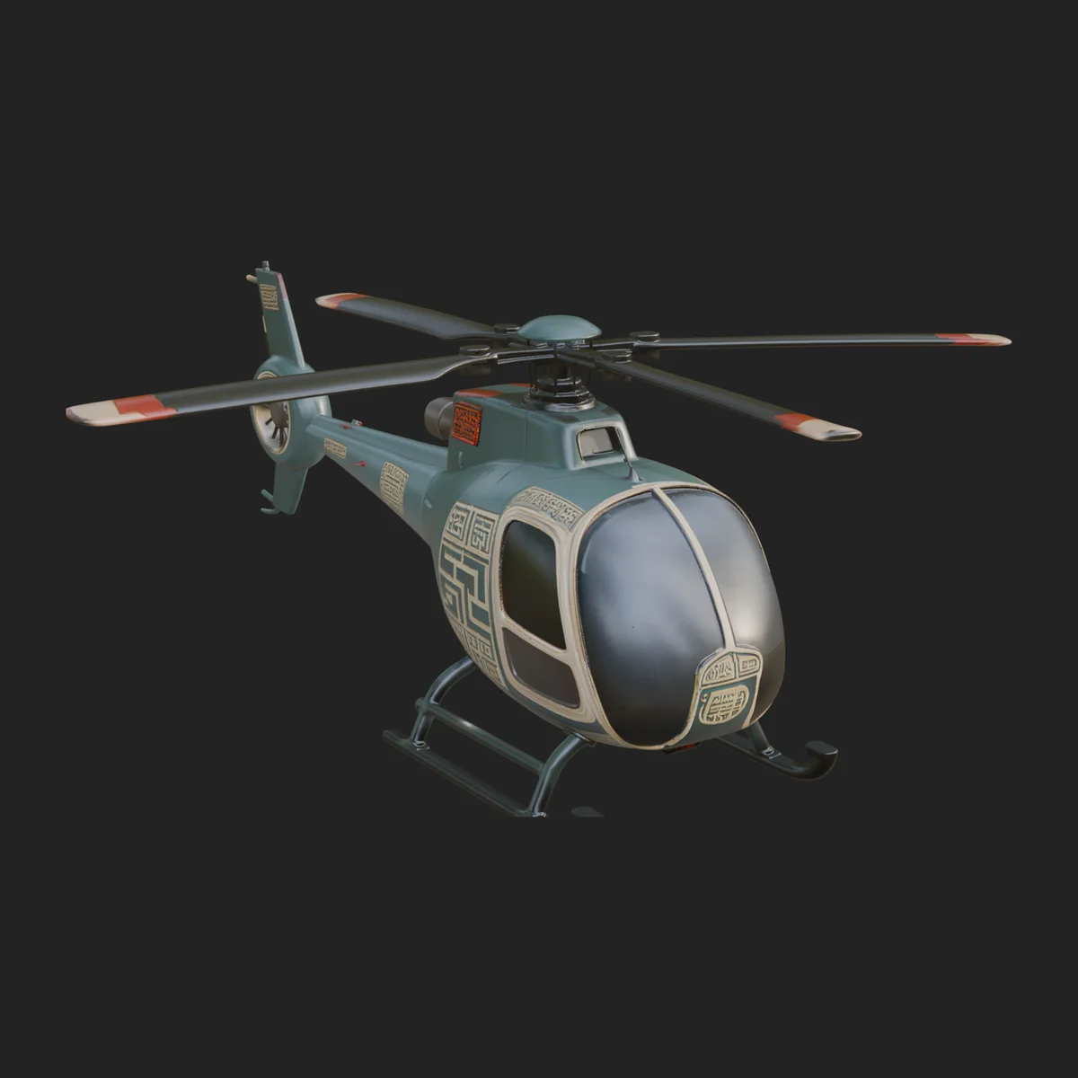 Civil Helicopter Model Design 4