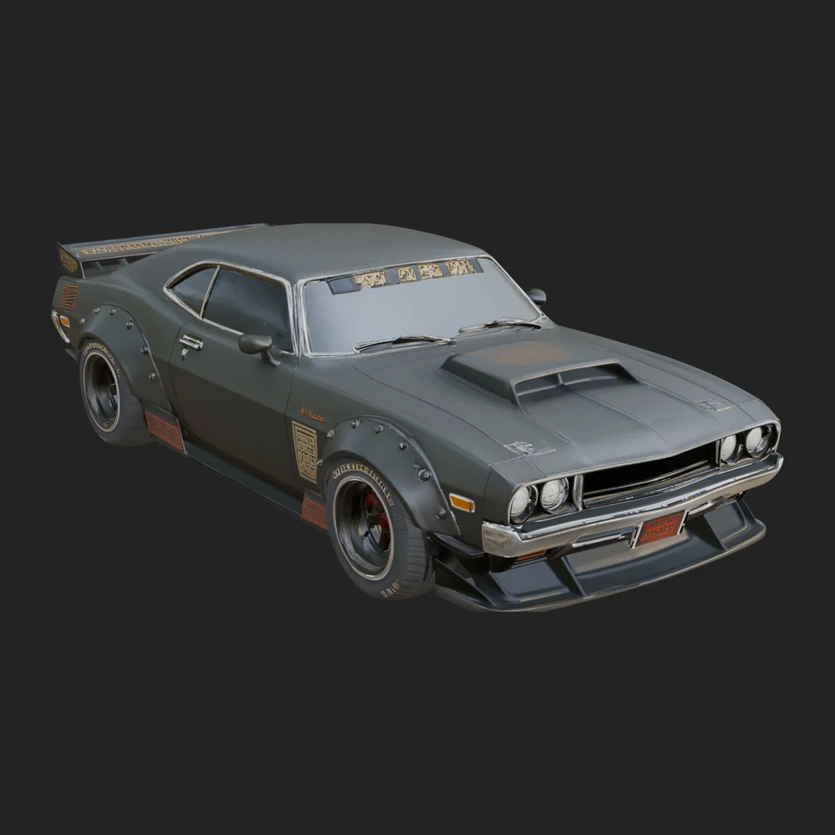 Classic Muscle Car Model Design 1