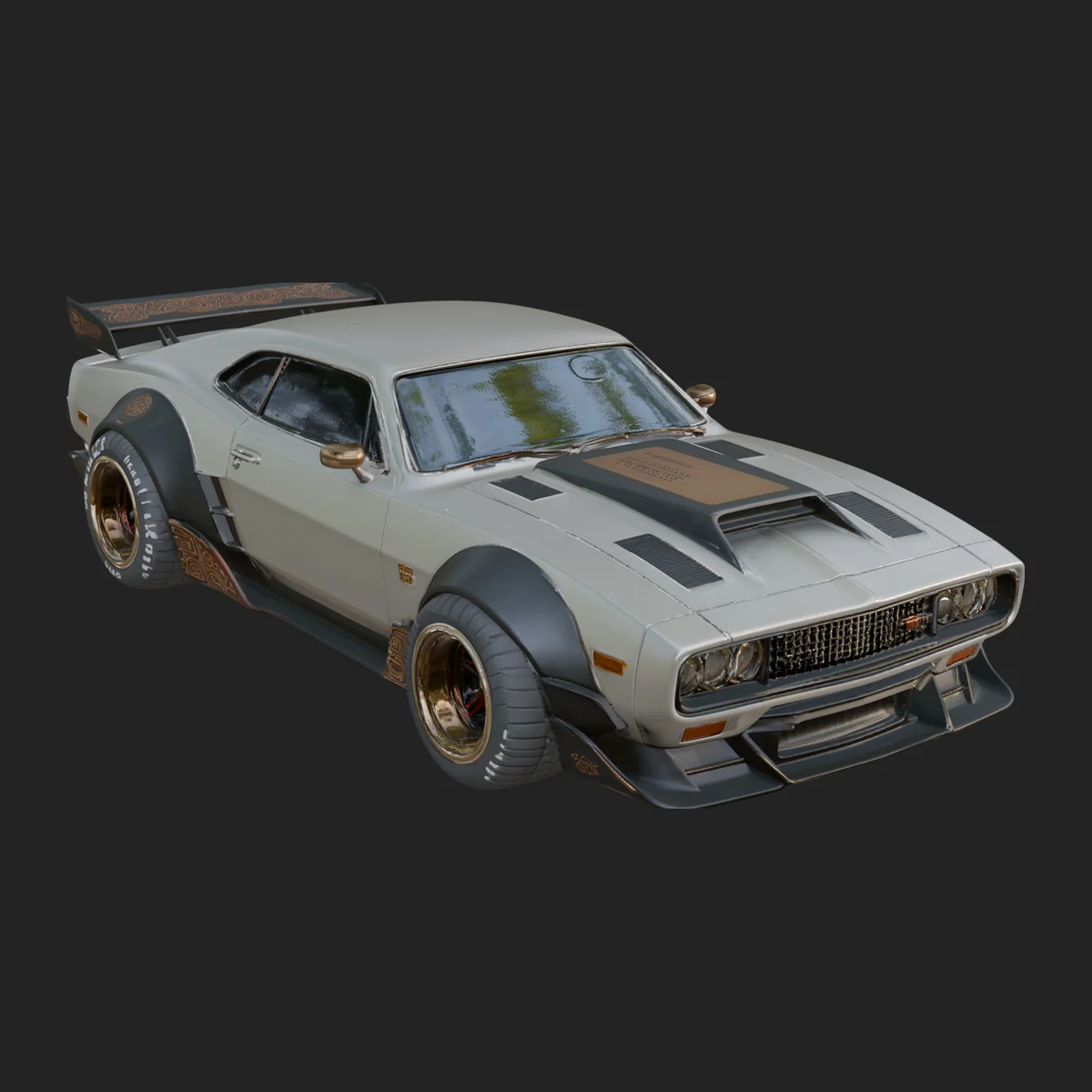 Classic Muscle Car Model Design 12
