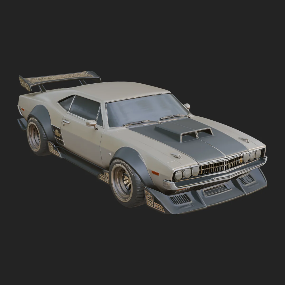 Classic Muscle Car Model Design 3