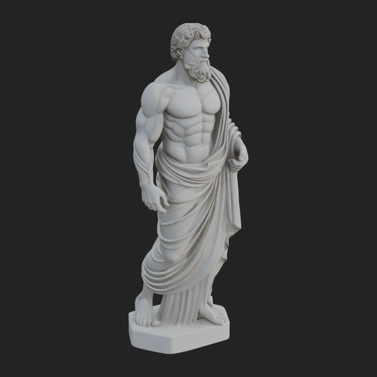 Classical Draped God Statue Design 1