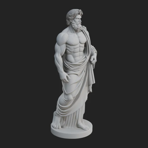 Classical Draped God Statue Design 4