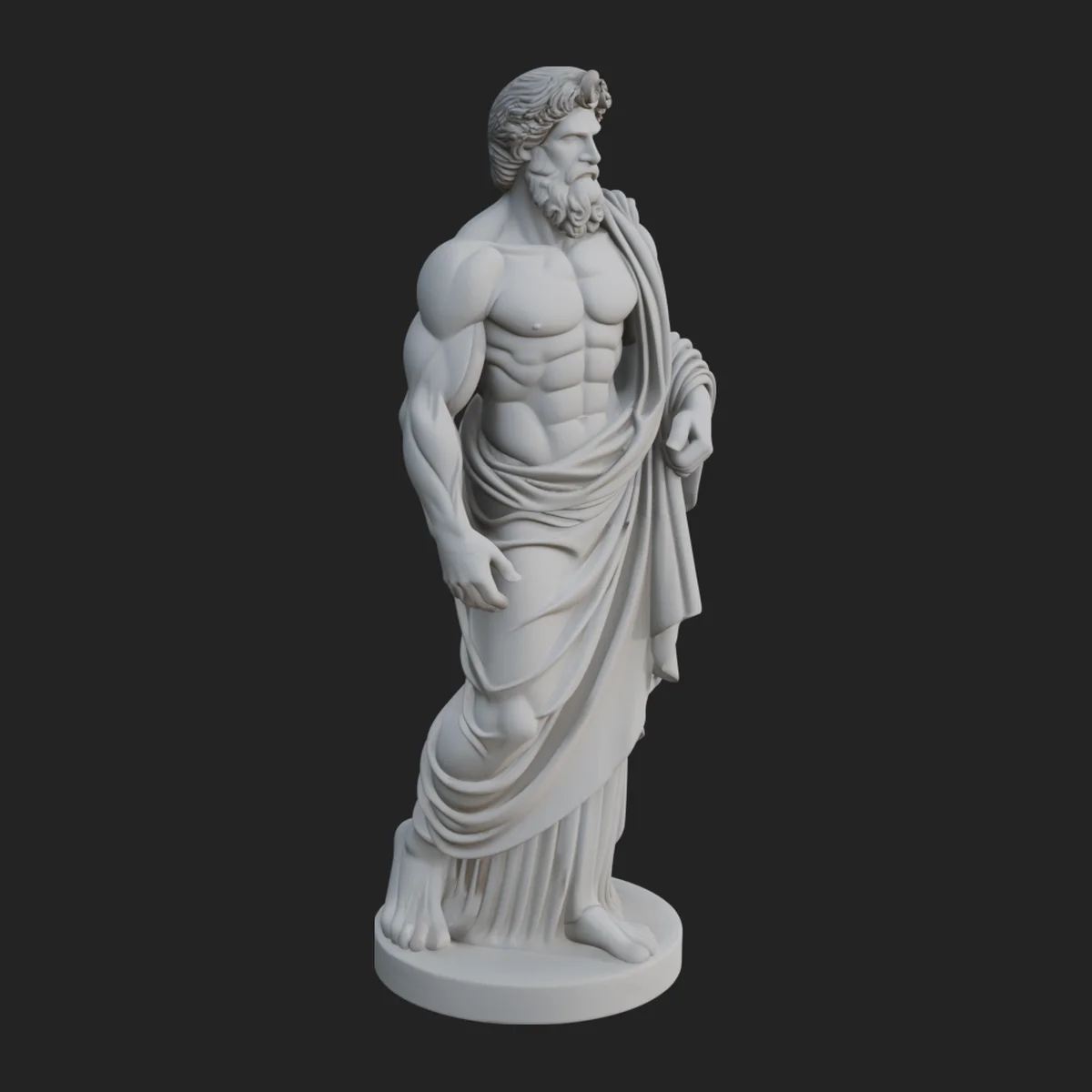 Classical Draped God Statue Design 4
