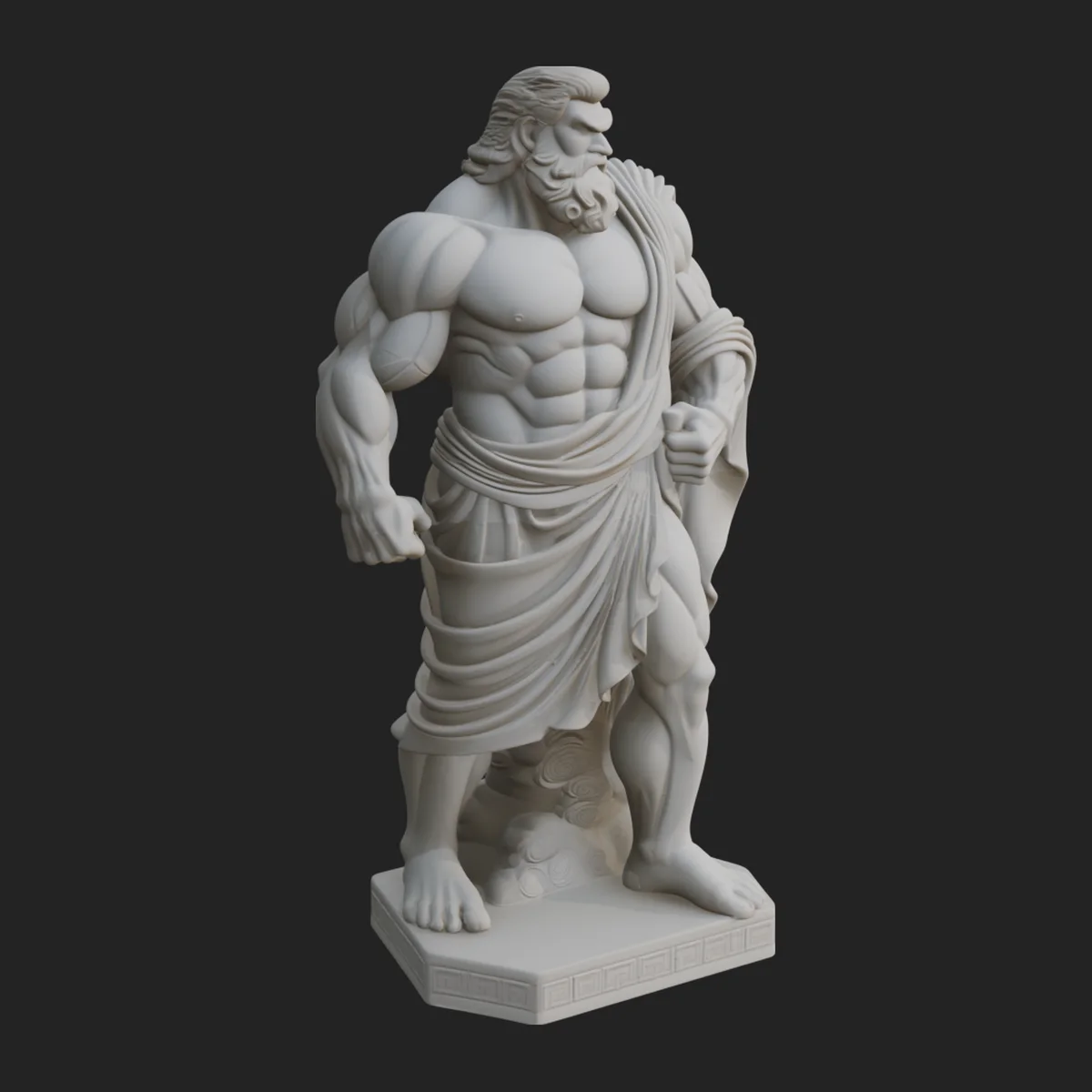 Classical Draped God Statue Design 7