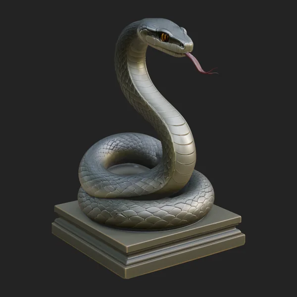 Cobra on Pedestal Statue Design 3