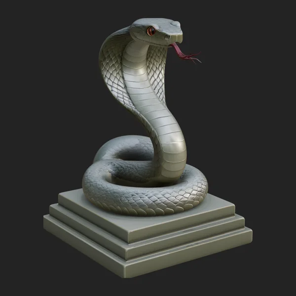 Cobra on Pedestal Statue Design 4