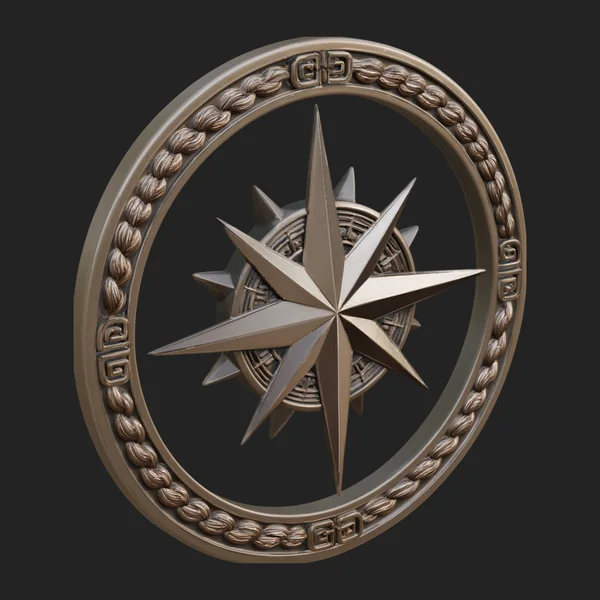Compass Rose Medallion Pendant Design 3