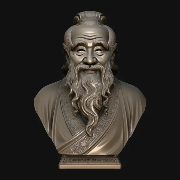 Confucius Sage Bust Statue Design 1