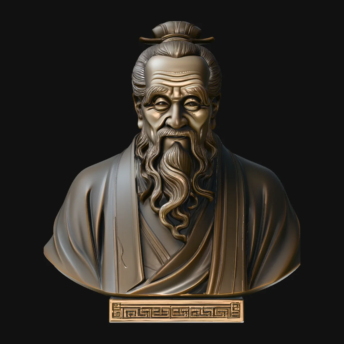 Confucius Sage Bust Statue Design 2
