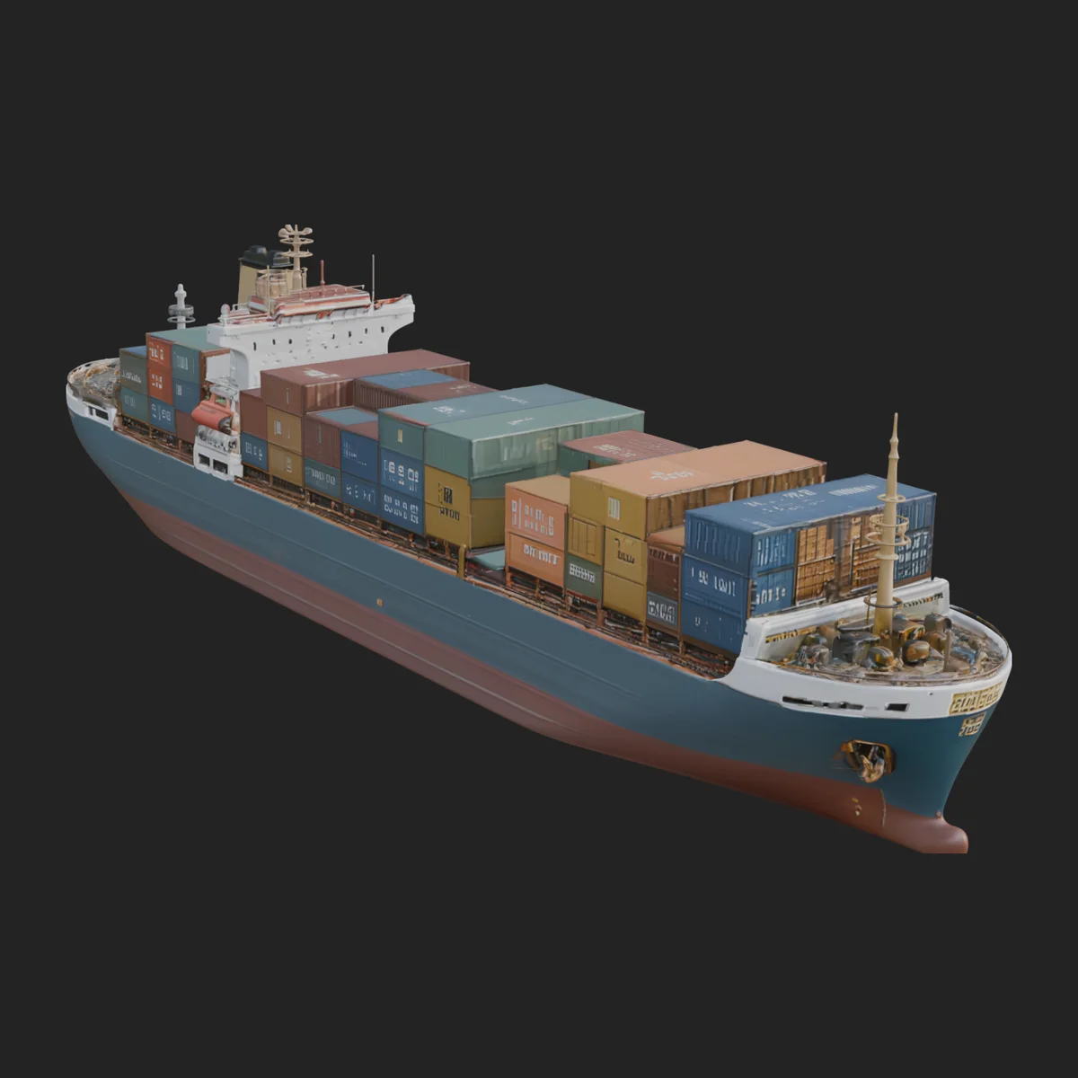 Container Ship Model Design 12