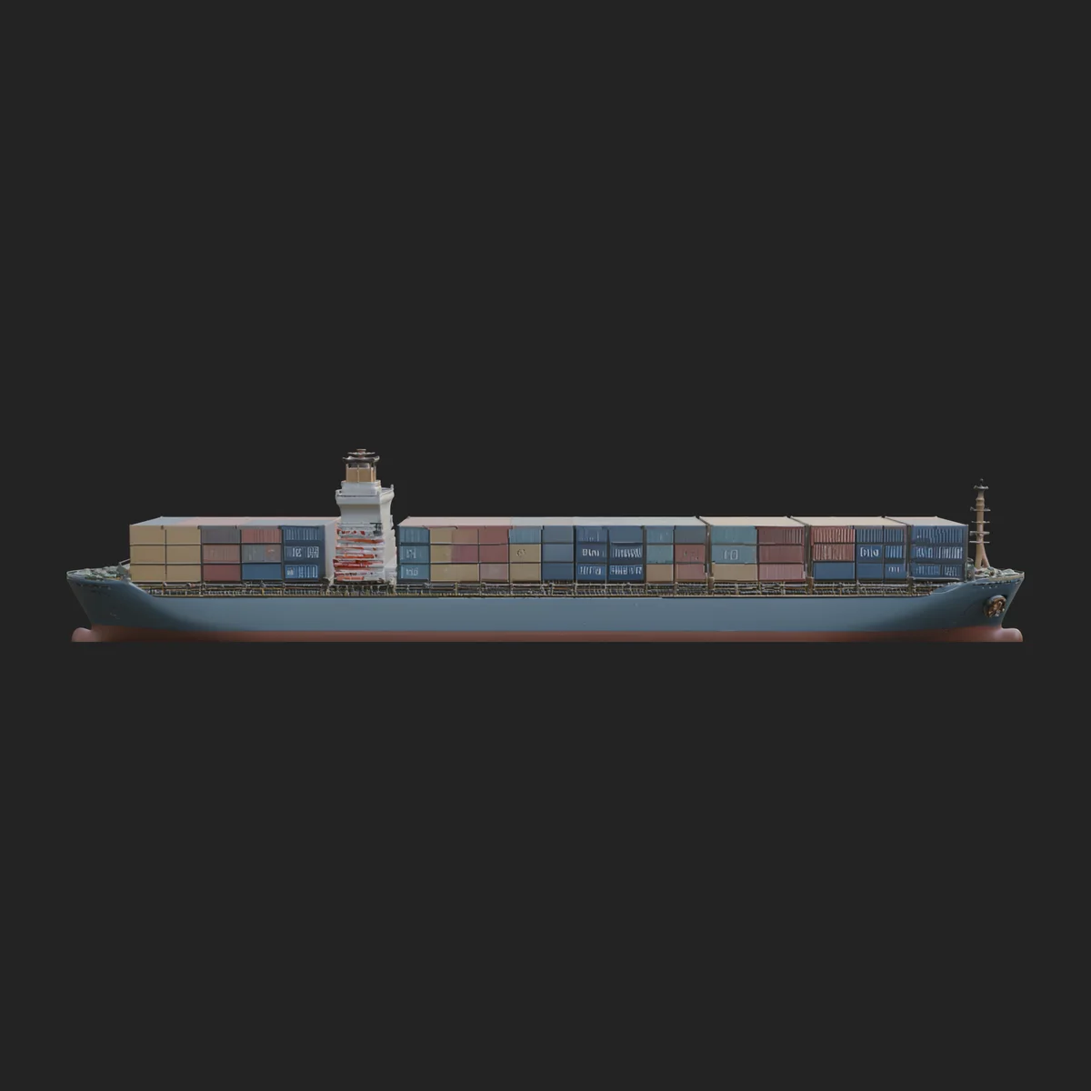 Container Ship Model Design 3