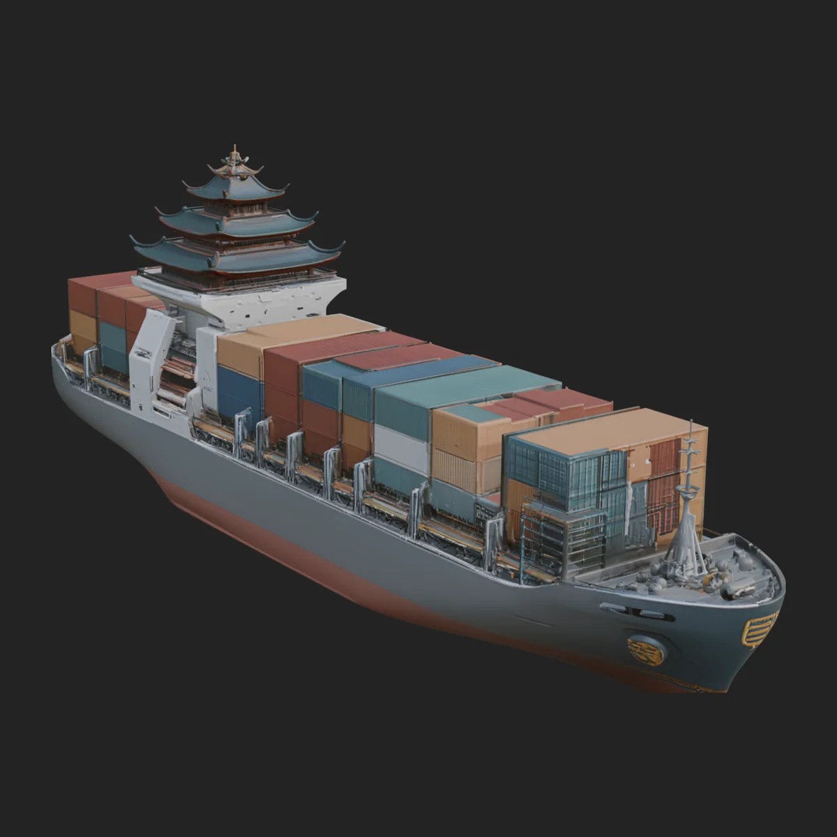 Container Ship Model Design 8