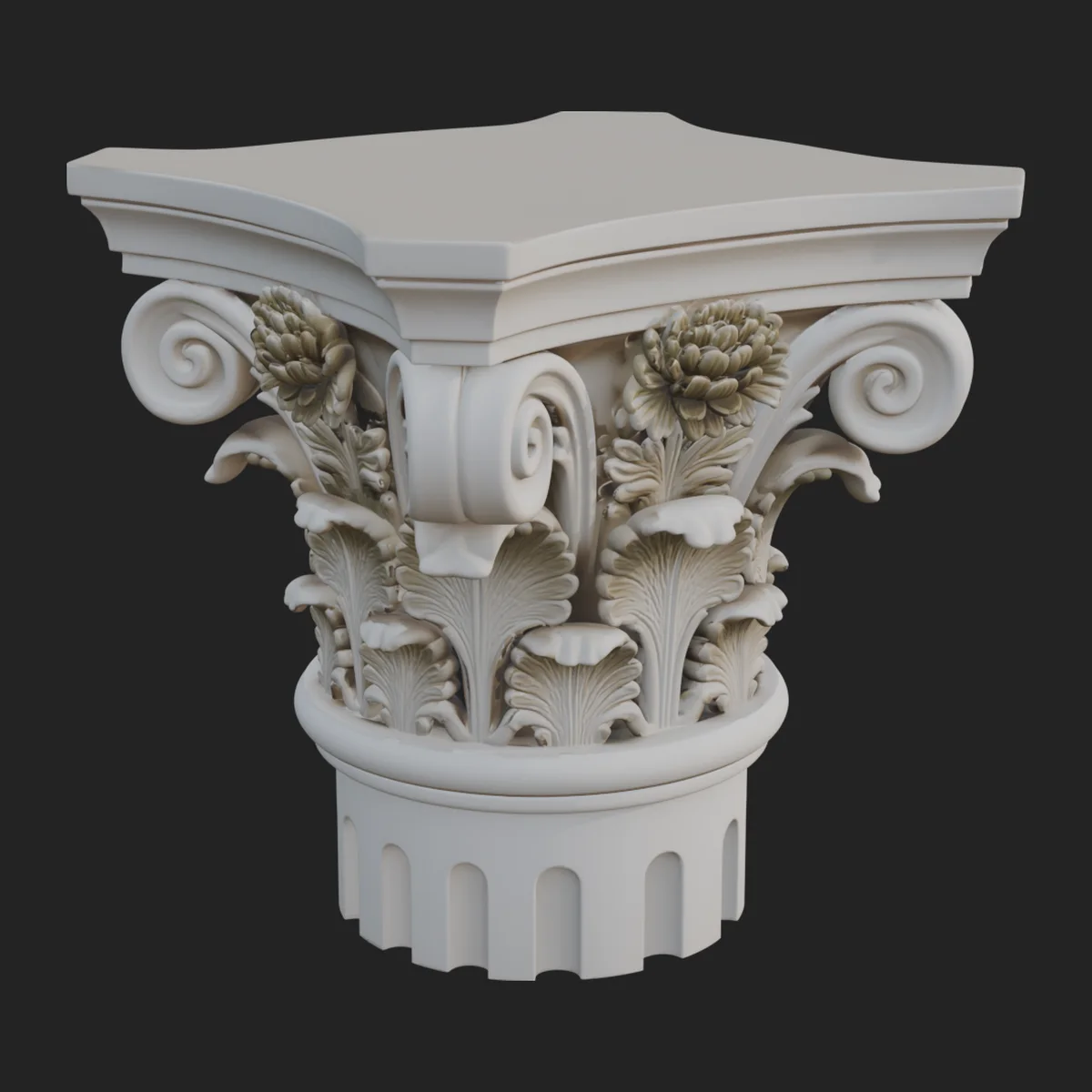 Corinthian Column Capital Model Design 14