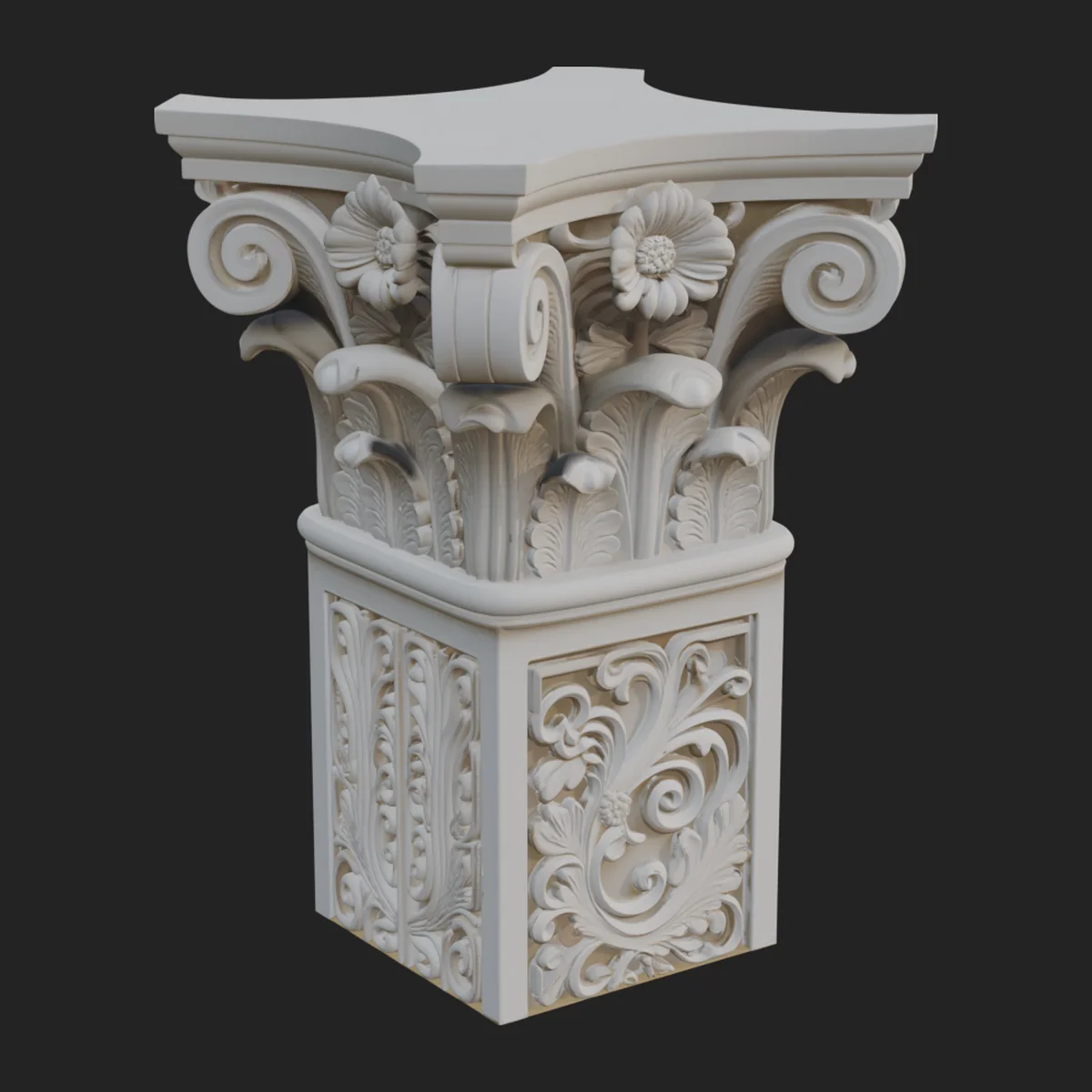 Corinthian Column Capital Model Design 15