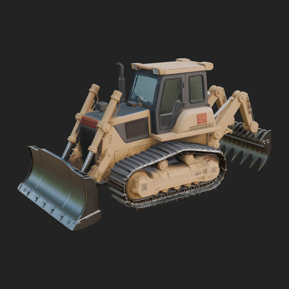Crawler Bulldozer Model Design 1