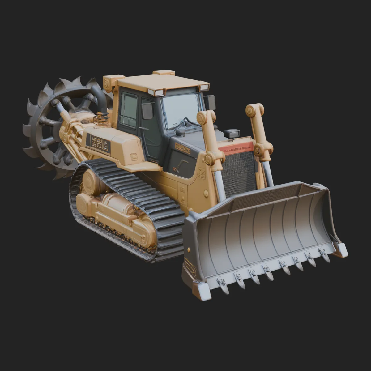 Crawler Bulldozer Model Design 10