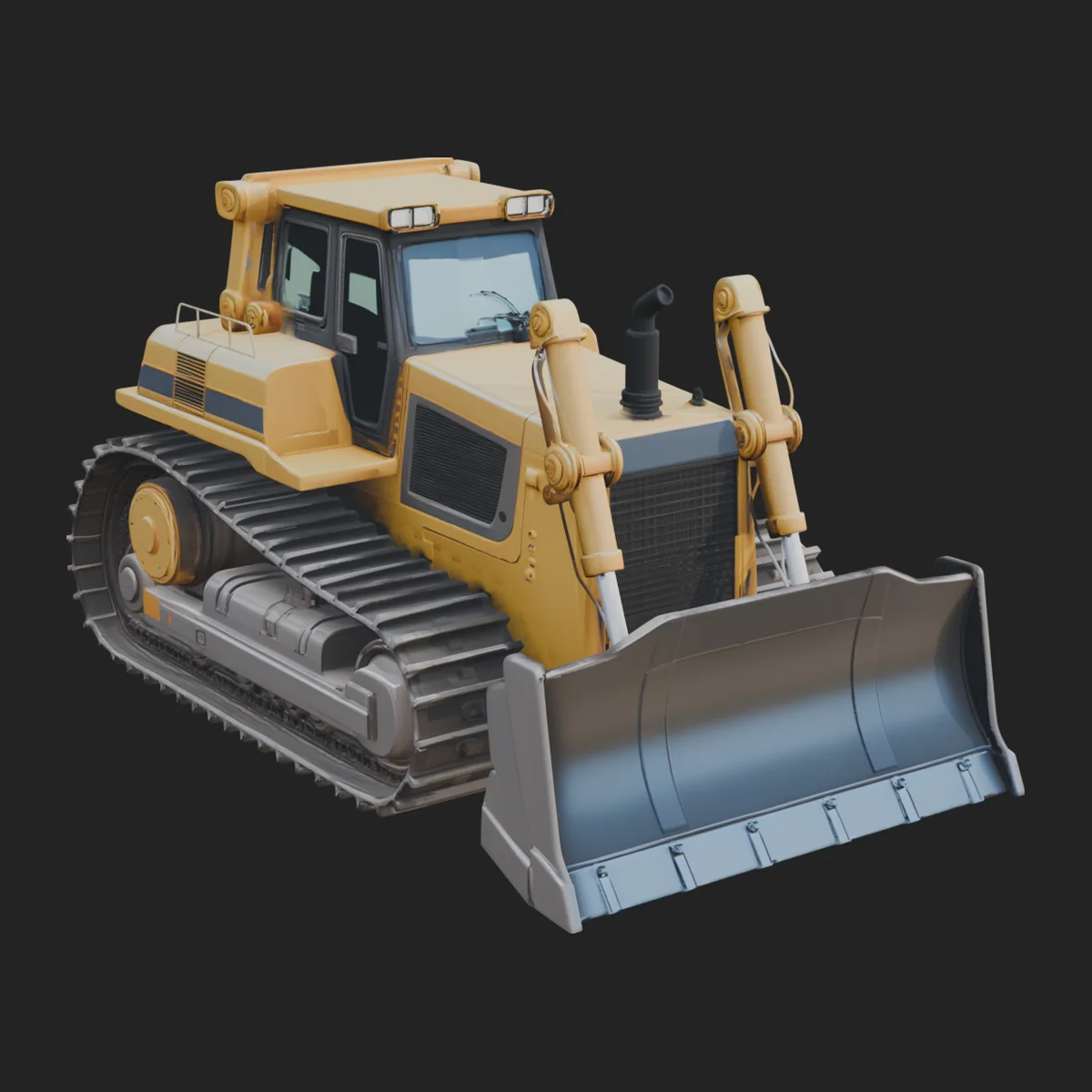 Crawler Bulldozer Model Design 11