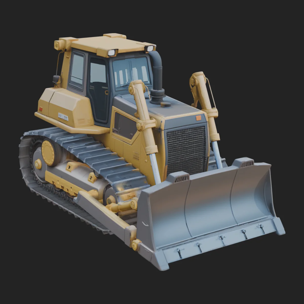 Crawler Bulldozer Model Design 12