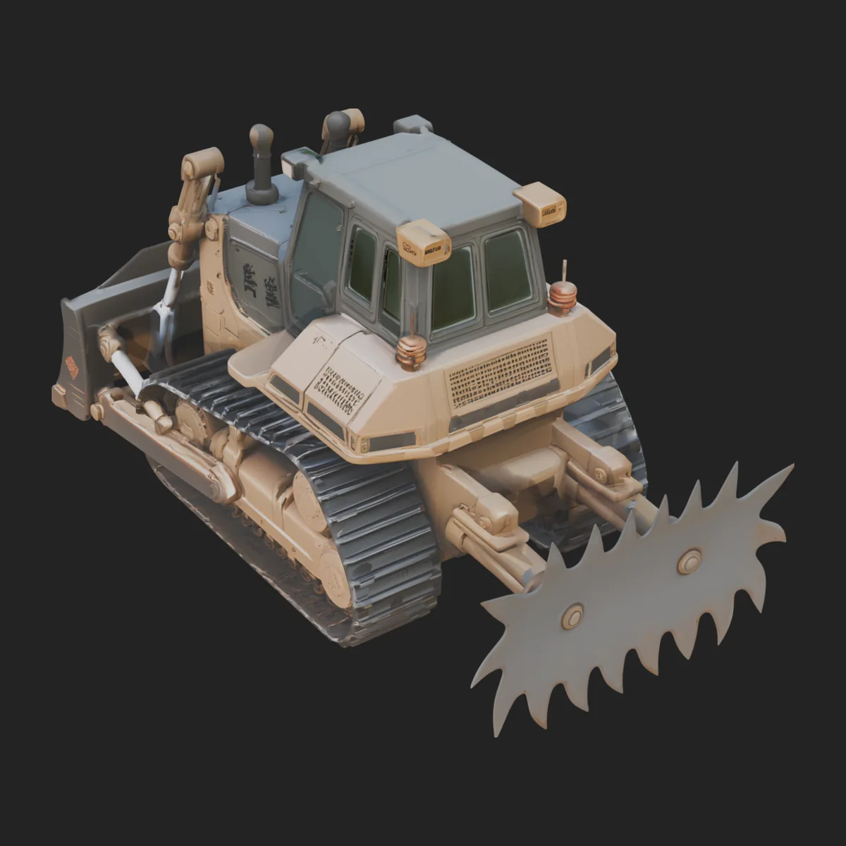 Crawler Bulldozer Model Design 2