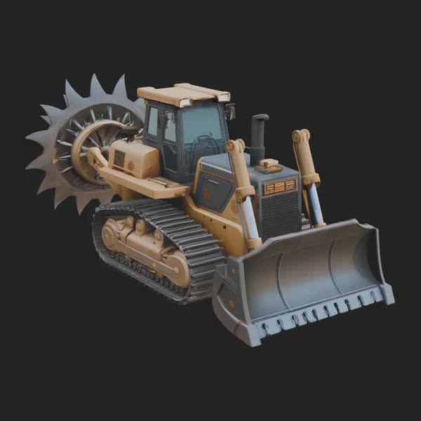 Crawler Bulldozer Model Design 3
