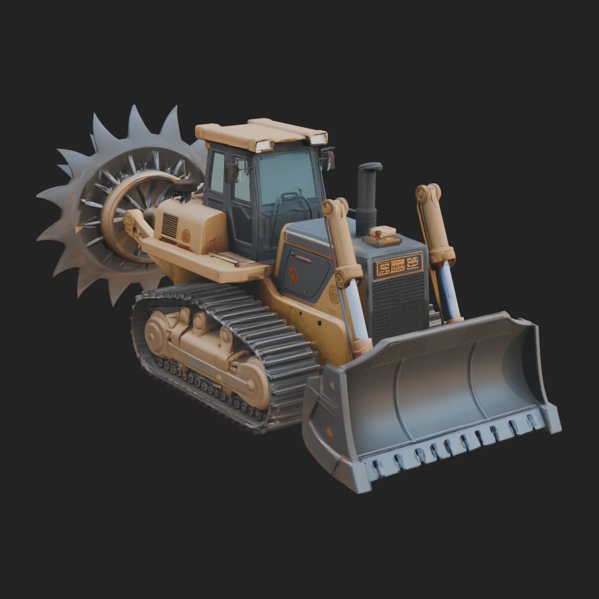 Crawler Bulldozer Model Design 3