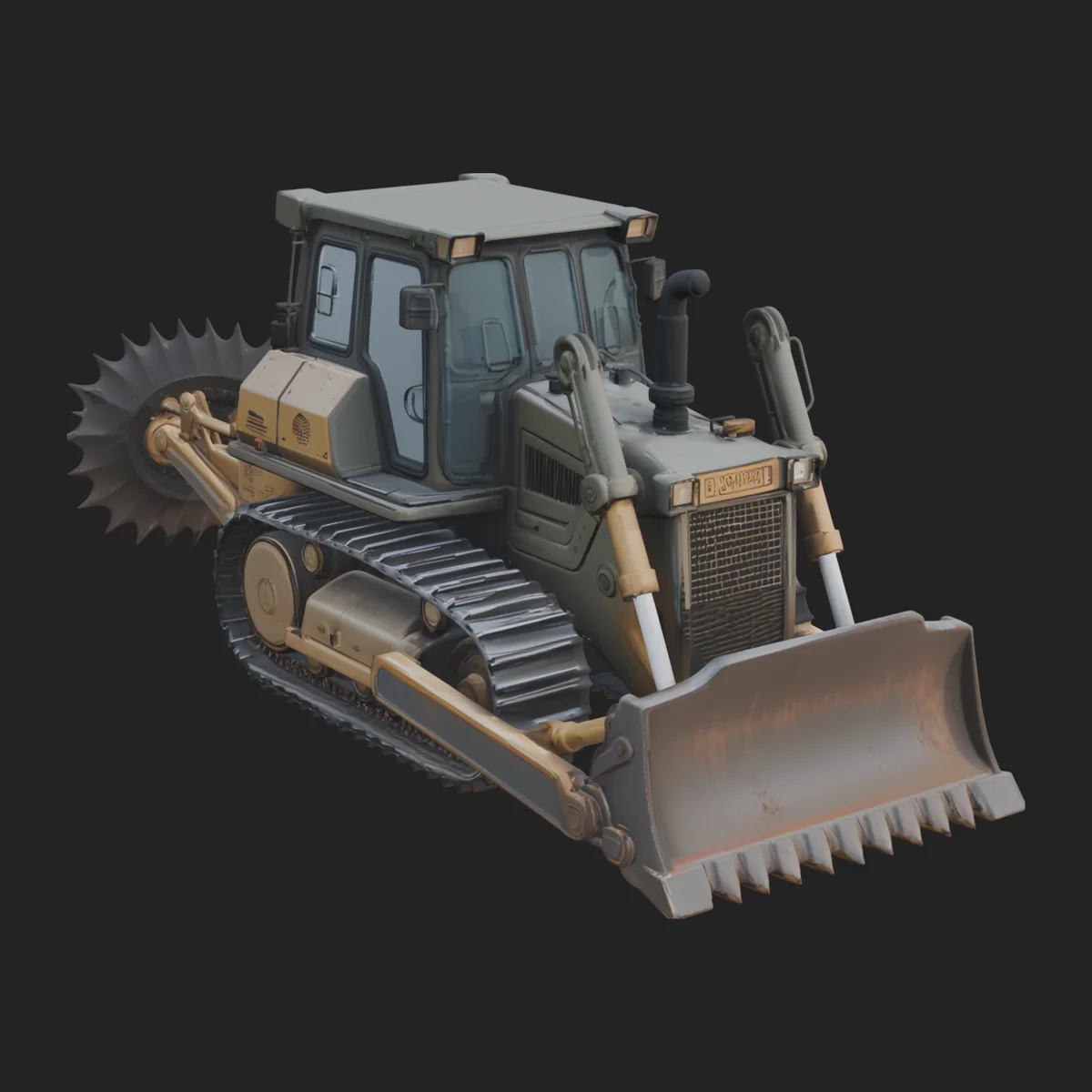 Crawler Bulldozer Model Design 5
