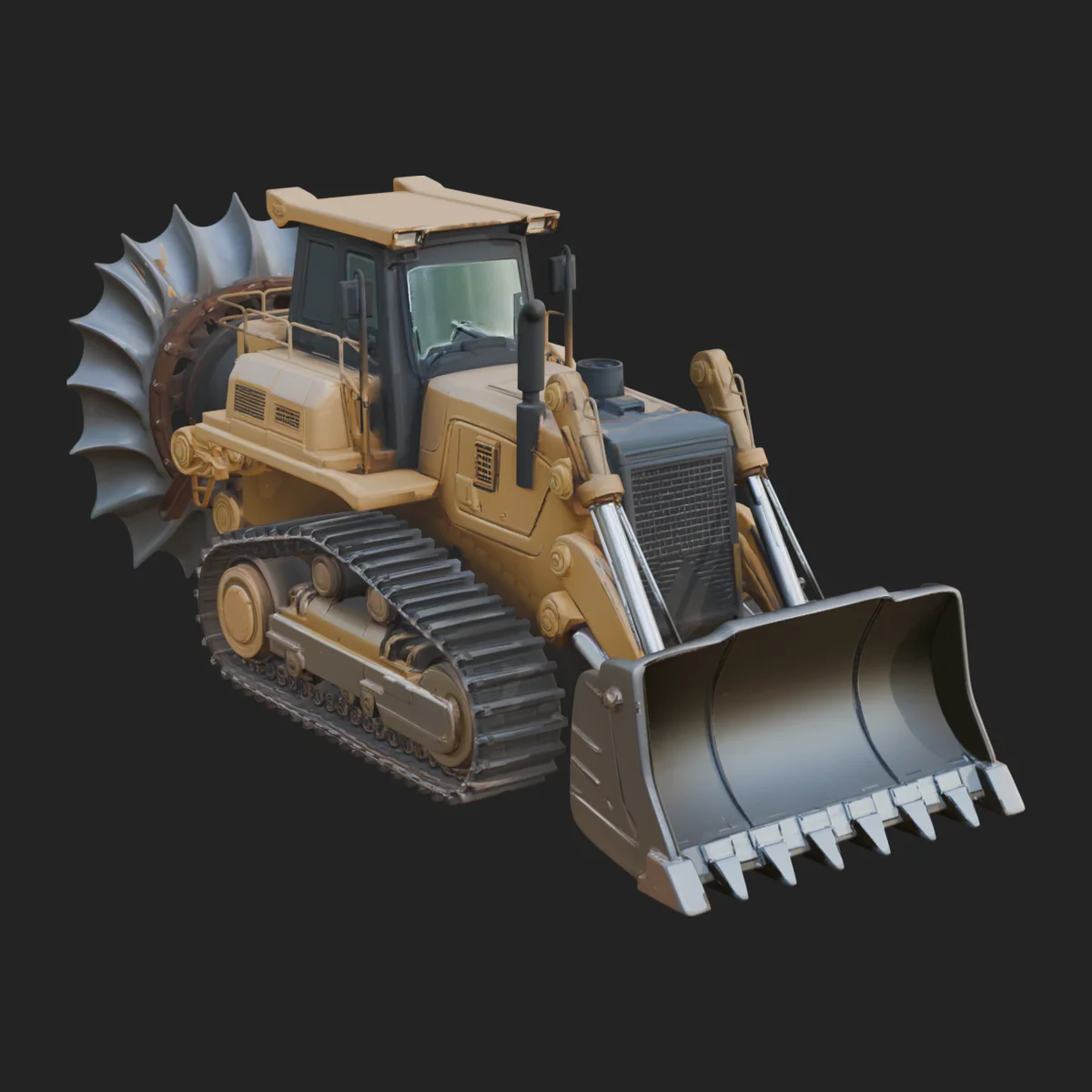 Crawler Bulldozer Model Design 7