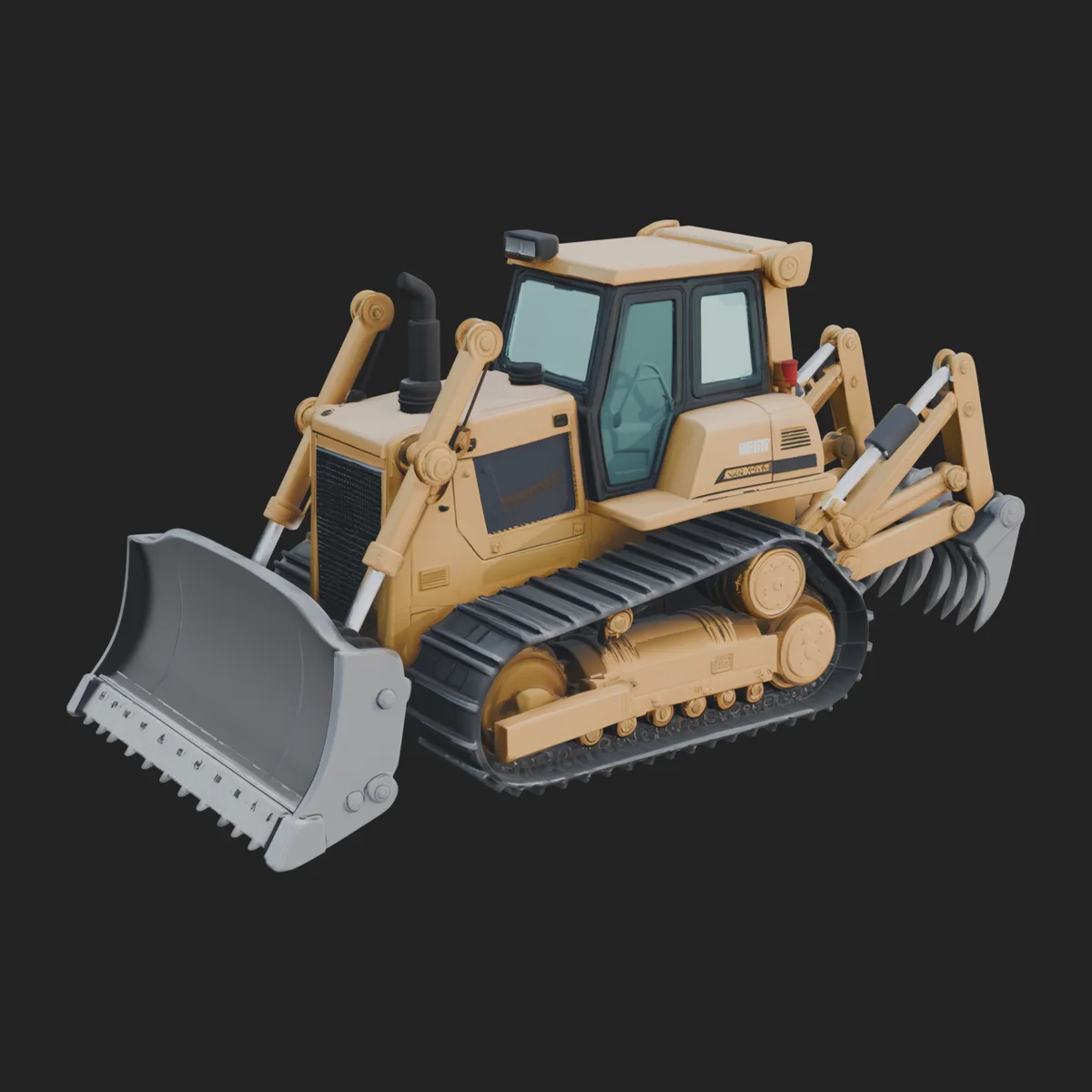 Crawler Bulldozer Model Design 8
