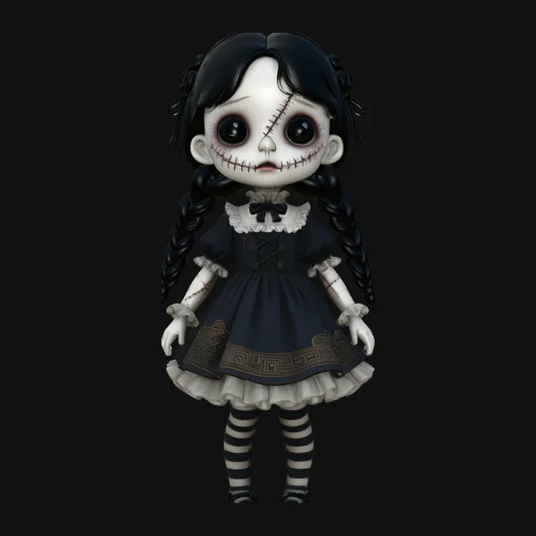 Creepy Gothic Doll Statue Design 2