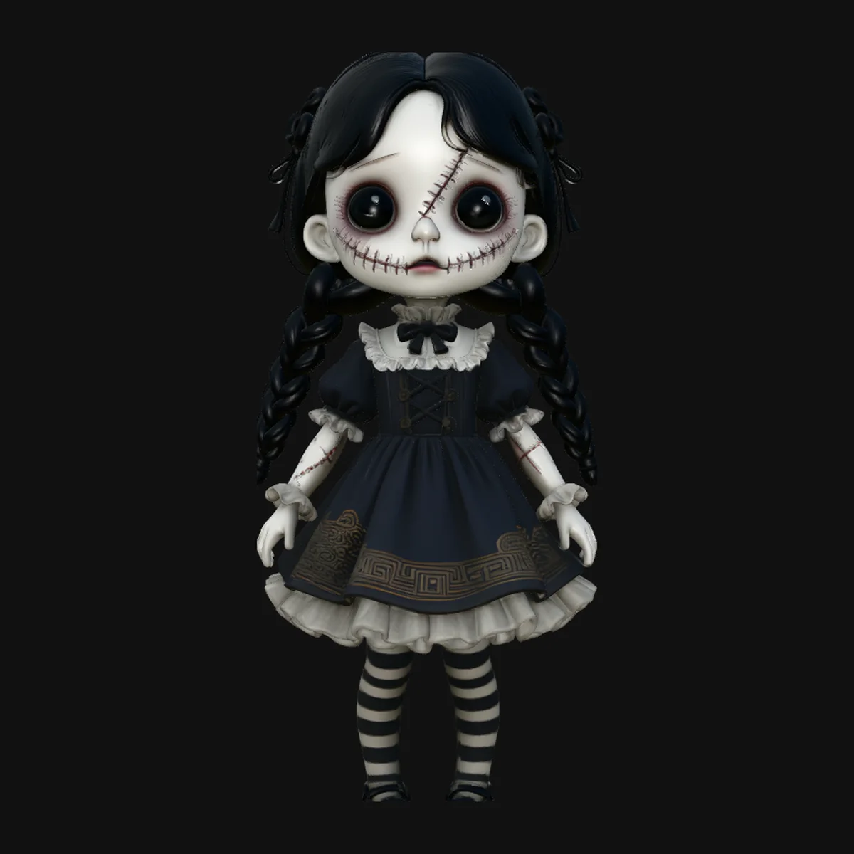 Creepy Gothic Doll Statue Design 2