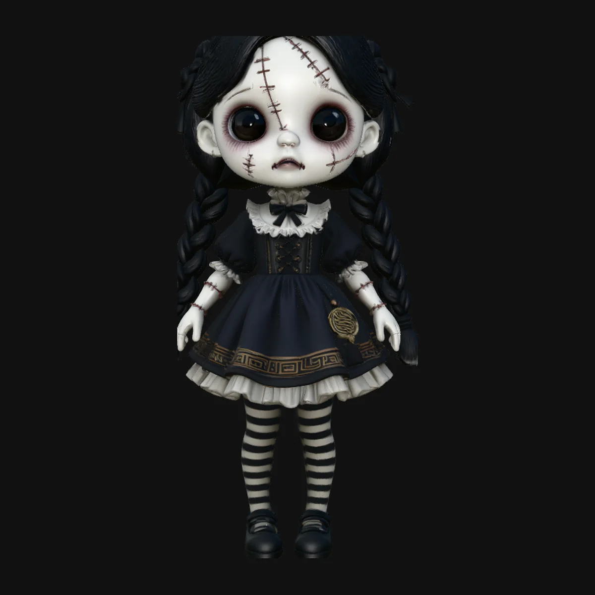 Creepy Gothic Doll Statue Design 3